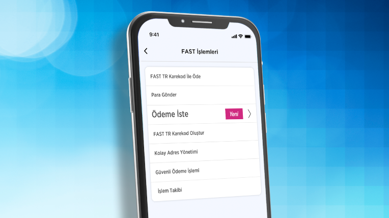 Vakıf Katılım Mobil Şube Ödeme İste Menüsü