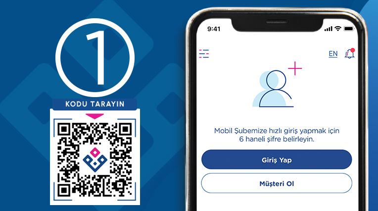 Uygulama marketlerinden Vakıf Katılım Mobil Şubeyi indirin.