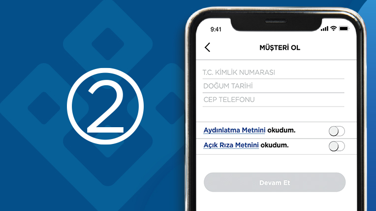 T.C. kimlik ve cep telefonu numaranızı girin.