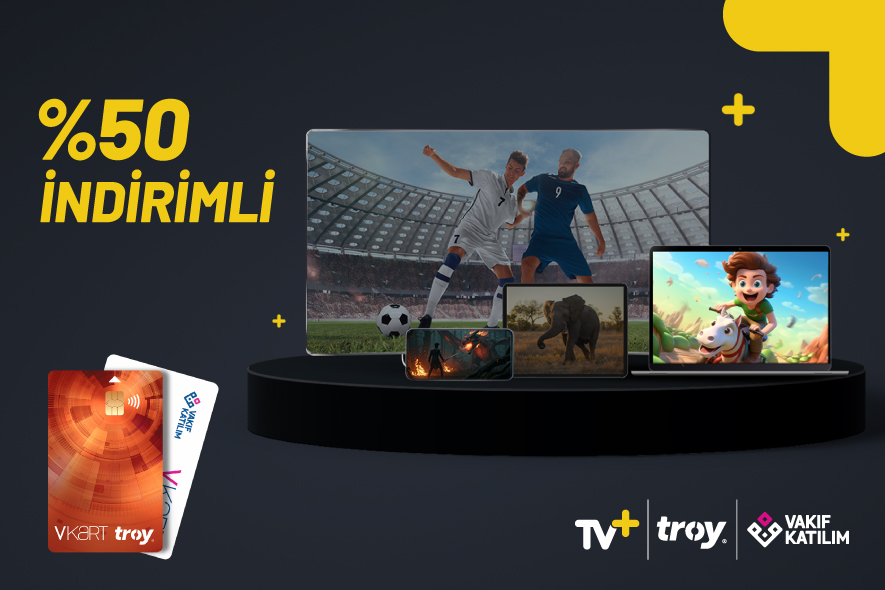 VKart TROY’la TV+ Premium Yıllık Paketi %50 İndirimli
